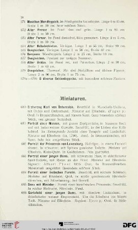 Miniaturen (Nr. 680-748)