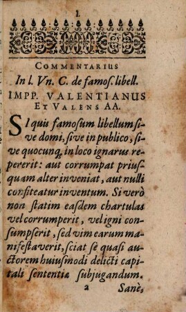 Henrici Boceri Iurisconsulti ... Commentarius In L. Un. C. De Famosis Libellis : In Quo Non Solum Textus Legis Illius Diligenter Explicatur, sed & tota materia de famosis libellis, quaestionibus variis exquisite, & accurate illustratur