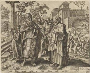 Ahab zerreist seine Kleider, als er Elijas Fluch hört, Blatt 5 aus der Folge "Die Geschichte von Ahab, Isebel und Nabot"