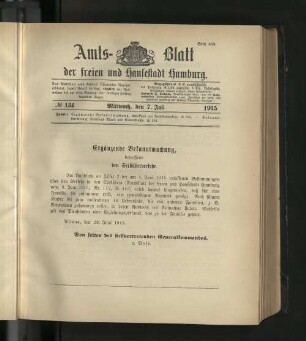 No. 134, 7. Juli 1915
