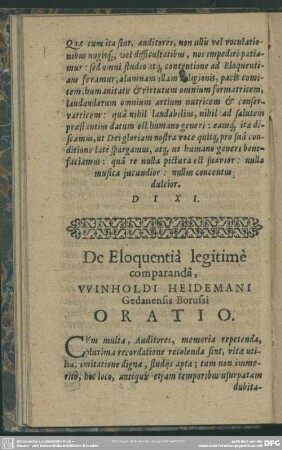 De Eloquentia legitime comparanda