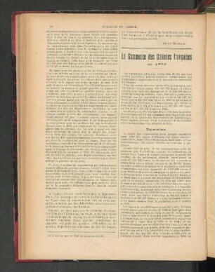 Le Commerce des Colonies francaises.