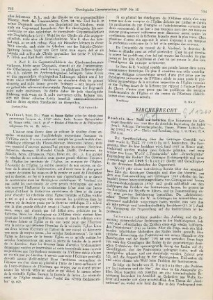 794-796 [Rezension] Eine Fortsetzung des Göttinger Gesprächs von 1949 über die christliche Begründung des Rechts ; Referate, Verhandlungsbericht, Thesen