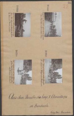 Infanterie des I. A.K. während des Gefechtes von Chaulnes im brennenden Dorf