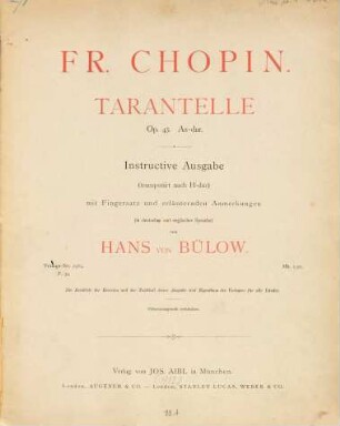 Tarantelle : As-Dur ; [Clavier] ; op. 43