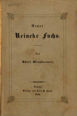 Neuer Reineke Fuchs