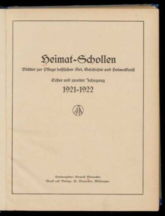 Heimat-Schollen 1921-1922