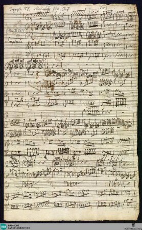 Symphonies - Mus. Hs. 567 : orch, cemb; F; BrinzingMWV 7.81