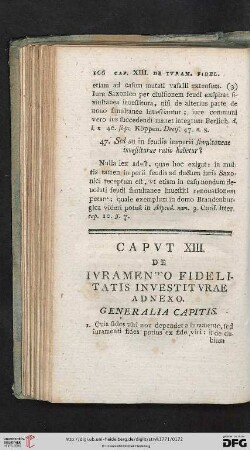Caput XIII: De iuramento fidelitatis investiturae adnexo