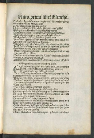 Sequuntur autori. primi li. elenchorum Aristo.