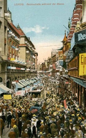 Leipzig: Reichsstraße während der Messe