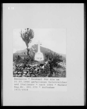 Denkmal für gefallene Österreicher und Italiener im Jahr 1866
