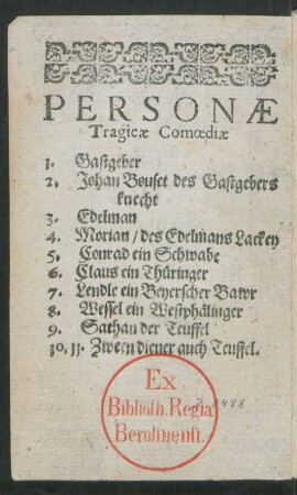 Personae Tragicae Comoediae