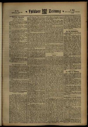 Vierte Ausgabe vom Samstag, den 09. März 1912.