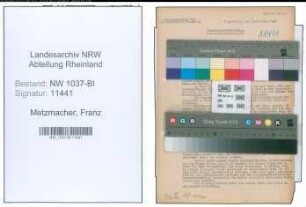 Entnazifizierung Franz Metzmacher , geb. 27.08.1915 (Textilingenieur)