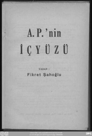 A. P.'nin içyüzü