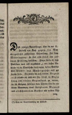 Diese wenigen Anmerkungen ...