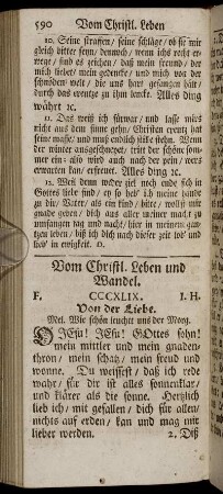 Vom Christl. Leben und Wandel.