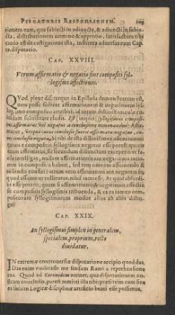Cap. XIX. An Syllogismus simplex in generalem, specialem, proprium recte dividatur.