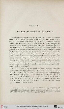 Chapitre II: La seconde moitié du XIIe siècle