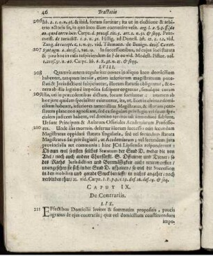 Caput IX. De Contrariis