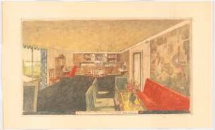 Wohnhaus auf List/Sylt (Haus Käthe Schwebes): Perspektivische Ansicht (Innenraum)