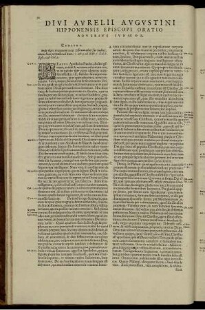 Divi Avrelii Avgvstini Hipponensis Episcopi oratio adversvs Ivdæos