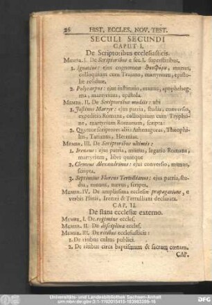 Caput I. De Scriptoribus ecclesiasticis.