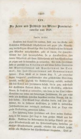 1469-1477 Die Acten und Beschlüsse des Wiener Provincial-Concils von 1858 : zweiter Artikel