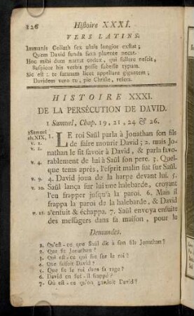 126-130, Histoire XXXI