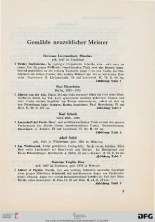 Gemälde neuzeitlicher Meister (Nr. 1-154)