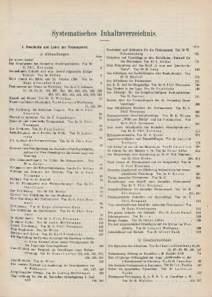 Systematisches Inhaltsverzeichnis.