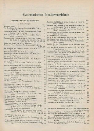 Systematisches Inhaltsverzeichnis.