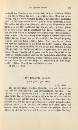 Die schwerste Stunde