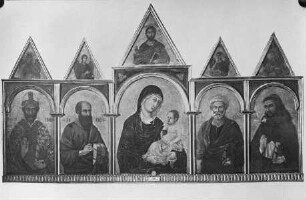 Die Madonna mit Kind zwischen den Heiligen Augustinus, Paulus, Petrus und Dominikus