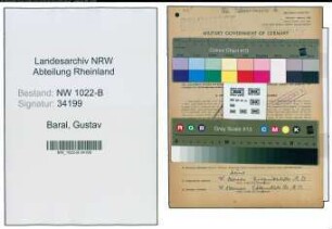 Entnazifizierung Gustav Baral , geb. 04.03.1898 (Steindrucker)
