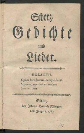 Scherz-Gedichte und Lieder