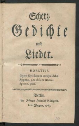 Scherz-Gedichte und Lieder