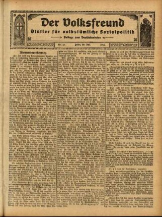 Ausgabe vom Sonntag, den 20. Juli 1913.