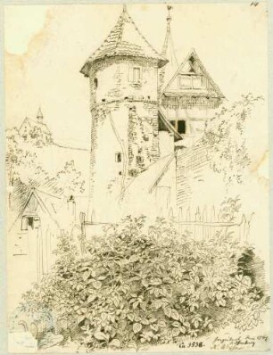 Gengenbach Schwedenturm mit Blick auf das Bergle