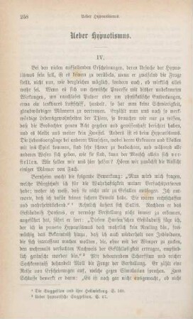 258-270 Ueber Hypnotismus : IV.
