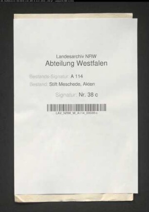 Laer (bei Meschede): Tausch eines Morgens mit Clemens A. v. Westphalen: Land im Laer Dhaell gegen Land im Mescheder Felde am Reepe