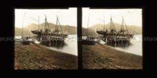 Indische Barke am Ufer von Mauritius