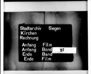 Kirchenrechnung der Stadt Siegen der Kirchmeister Henrich Raab und Jacob Wertenberg