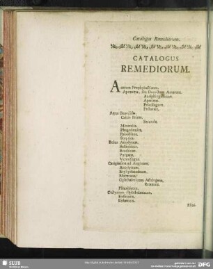 Catalogus Remediorum
