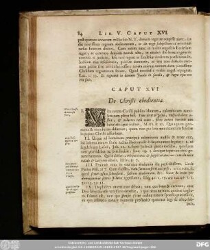 Caput XVI. De Christi obedientia.