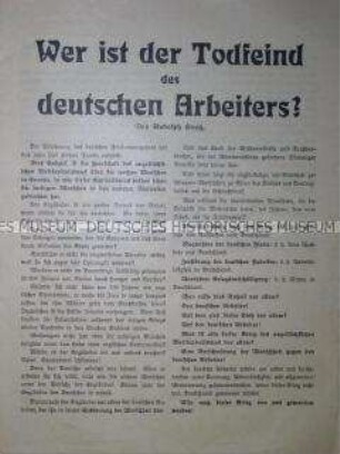 Flugblatt mit antibritischer Polemik und Durchhaltepropaganda