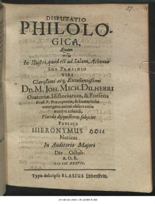 Disputatio Philologica
