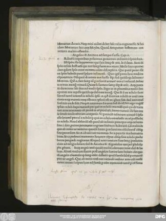 Angelos & Animos no[n] semper fuisse. Cap.ii.