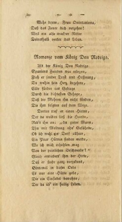 Romanze vom König Don Rodrigo.